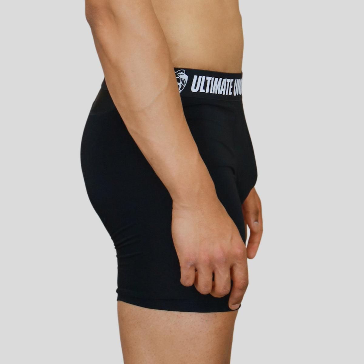 Black Bamboo Boxer Brief Underwear for Men