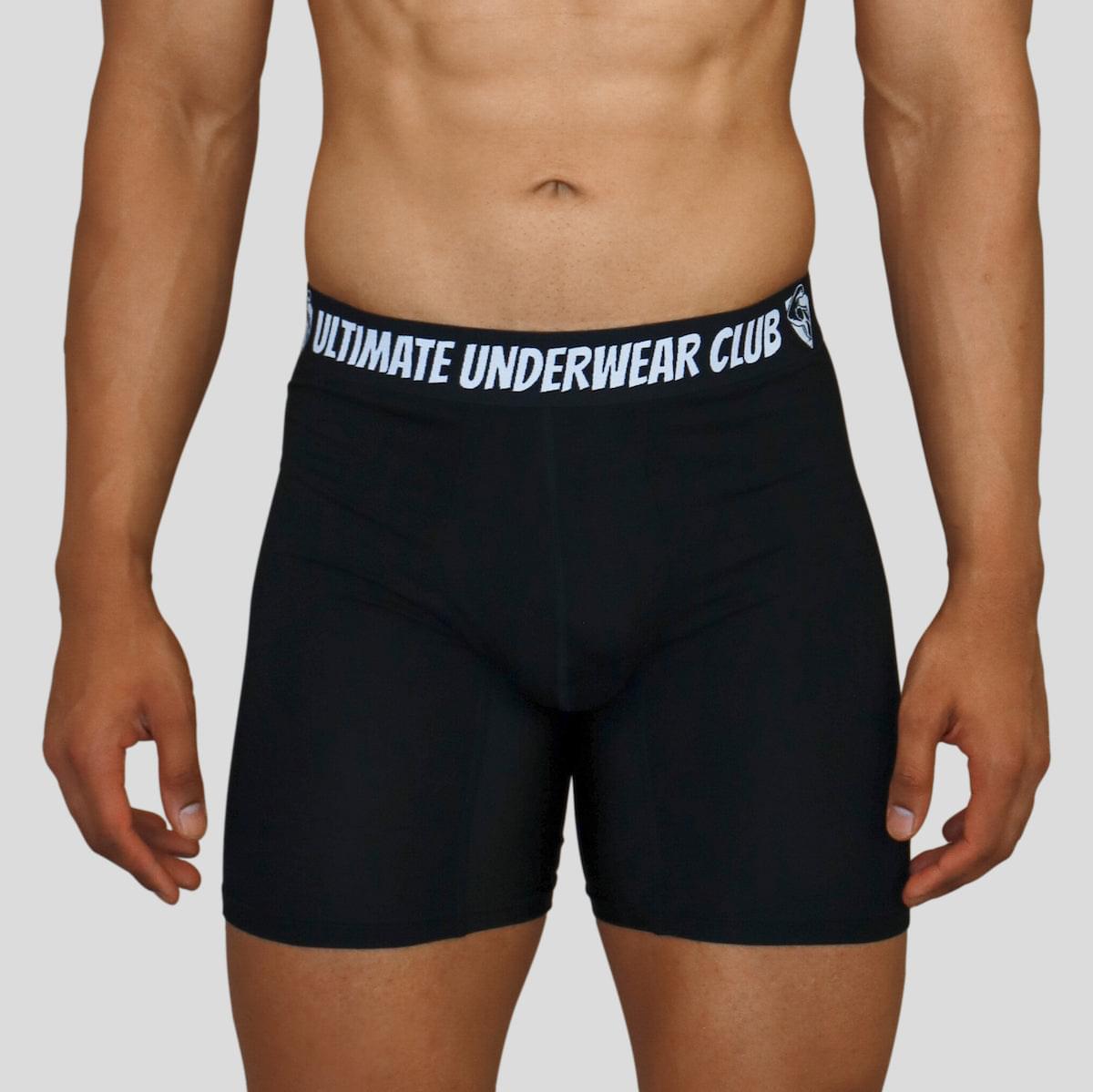 Black Bamboo Boxer Brief Underwear for Men