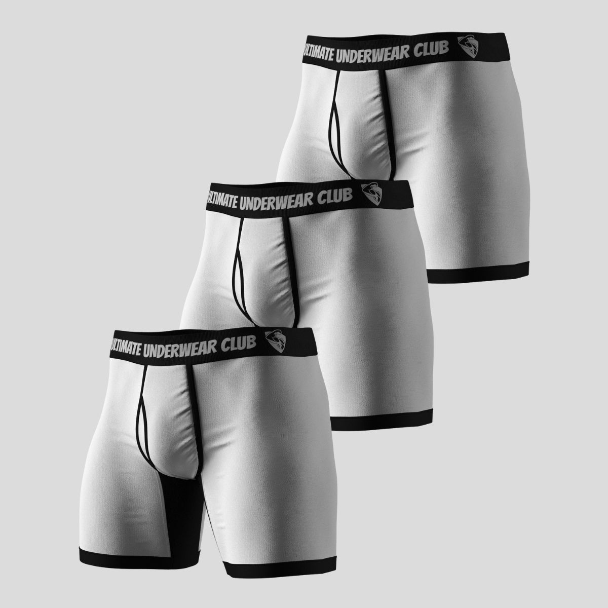 3 Pack of Ultimate Underwear 2.0 "Snow Storm White" Men's Boxer Briefs - Comfortable, breathable, and stylish. Perfect fit for everyday wear.