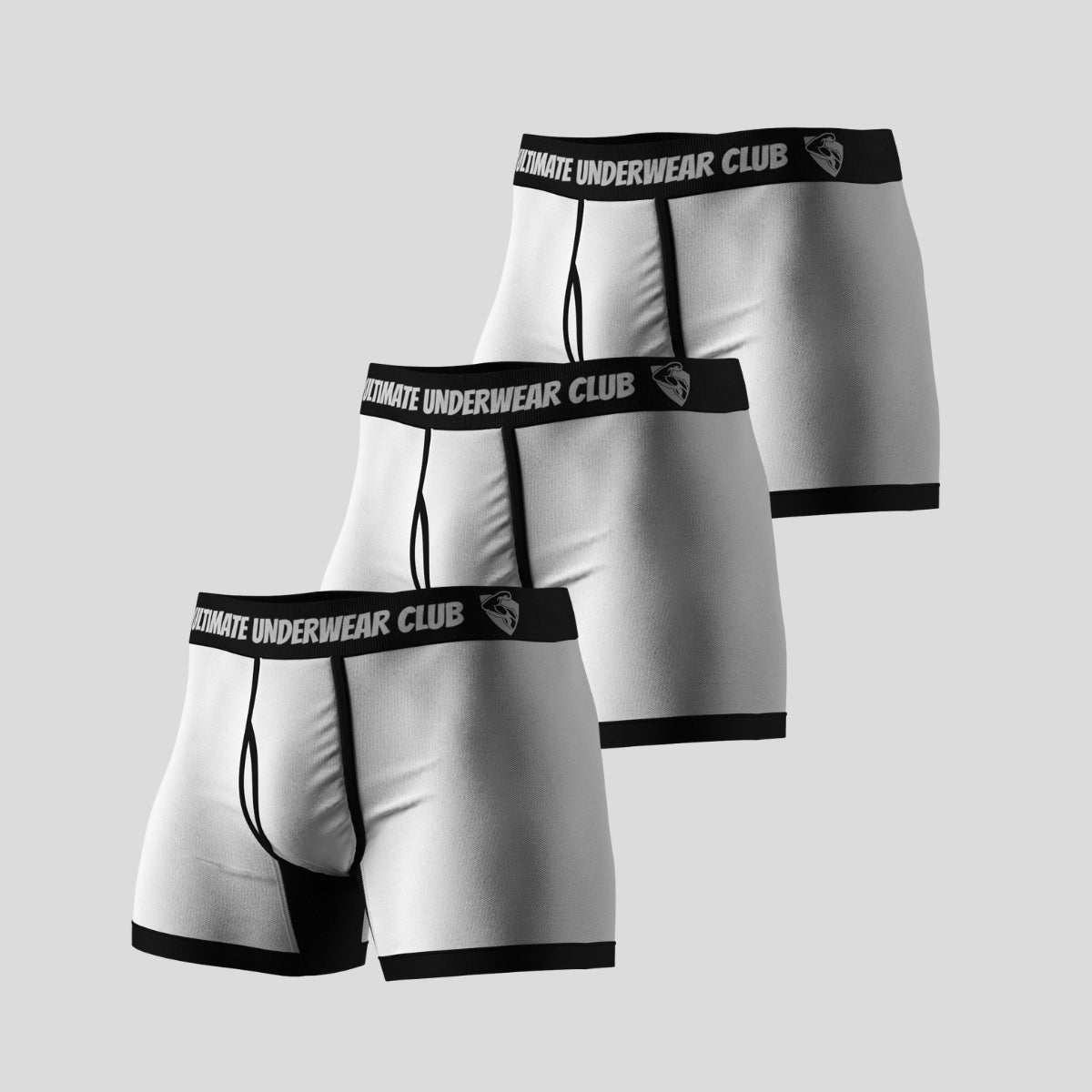 3 Pack of Ultimate Underwear 2.0 "Snow Storm White" Men's Trunks - Comfortable, breathable, and stylish. Perfect fit for everyday wear.