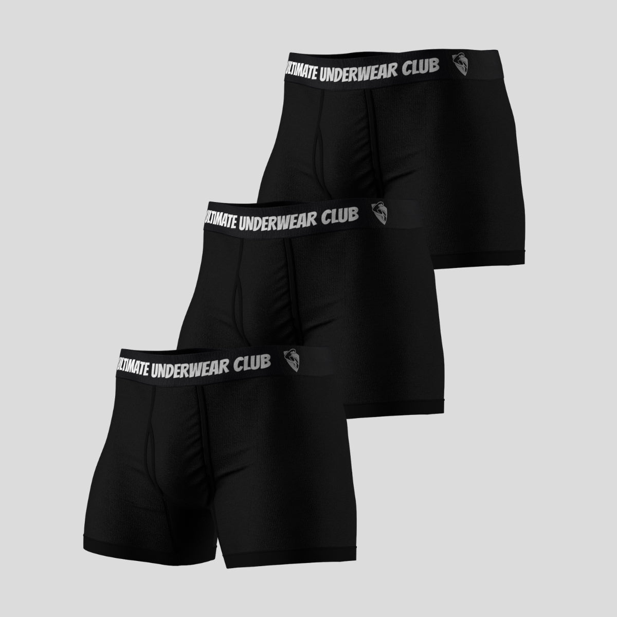 3 Pack of Ultimate Underwear 2.0 "Onyx Black" Men's Trunks - Comfortable, breathable, and stylish. Perfect fit for everyday wear.