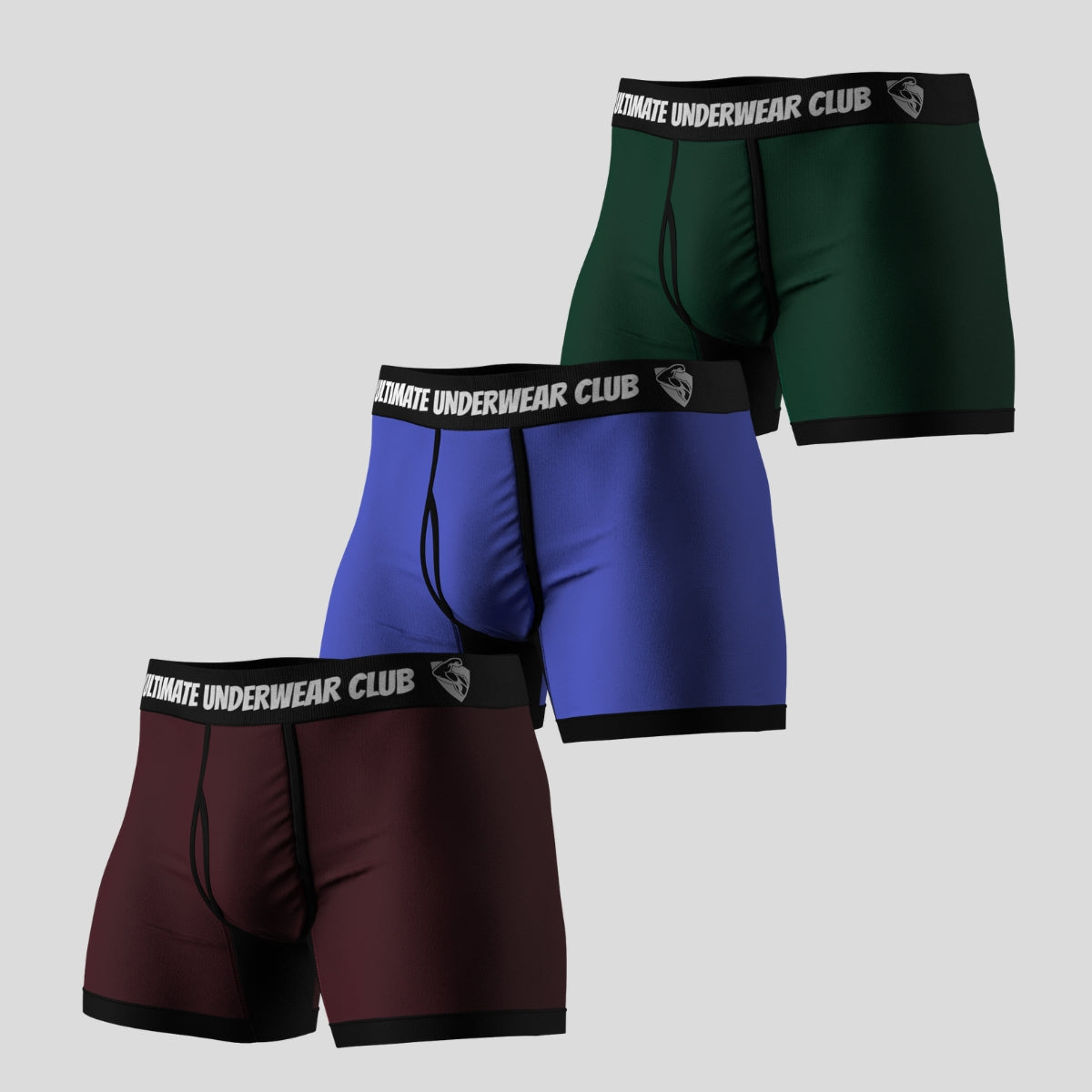 3 Pack of Ultimate Underwear 2.0 "Multi-Colour Pack" Men's Trunks - Comfortable, breathable, and stylish. Perfect fit for everyday wear.