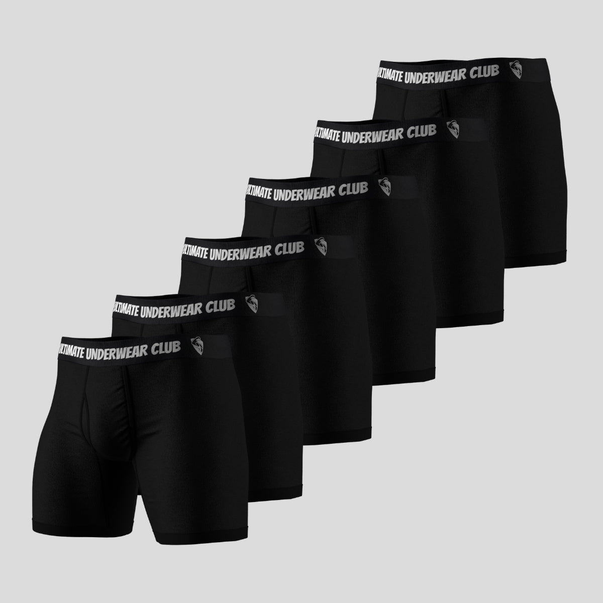 6 Pack of Ultimate Underwear 2.0 "Onyx Black" Men's Boxer Briefs - Comfortable, breathable, and stylish. Perfect fit for everyday wear.