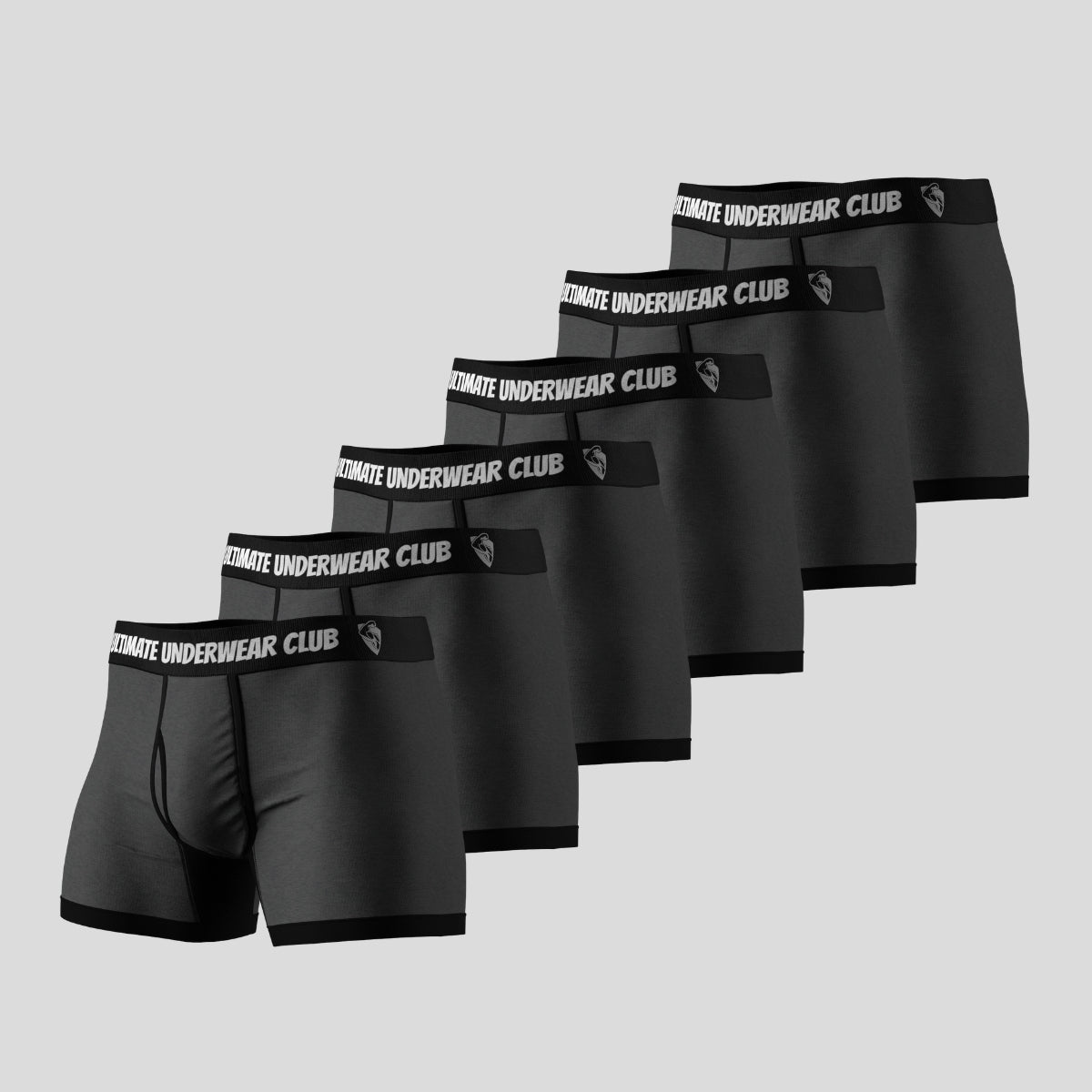 6 Pack of Ultimate Underwear 2.0 "Steel Grey" Men's Trunks - Comfortable, breathable, and stylish. Perfect fit for everyday wear.