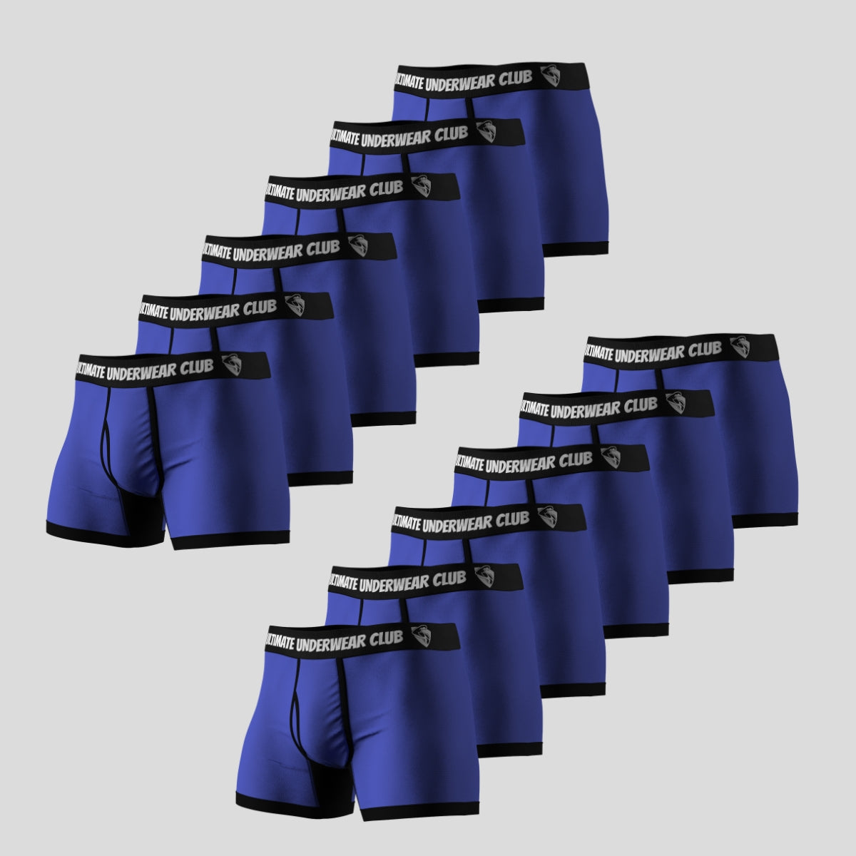 12 Pack of Ultimate Underwear 2.0 "Signature Blue" Men's Trunks - Comfortable, breathable, and stylish. Perfect fit for everyday wear.